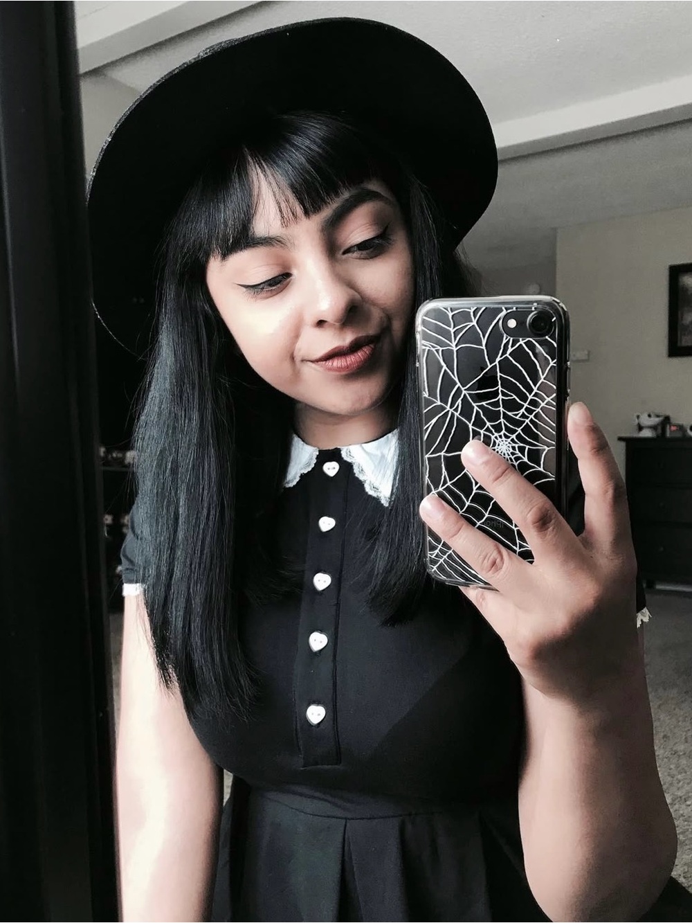 Collared Button Up Short Sleeve Dress